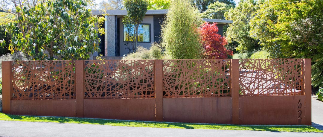 New Rusty Fence | Design & Garden Landscapes | Dunedin, NZ